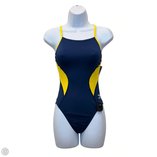 Swimsuit By Speedo In Blue & Yellow, Size: S