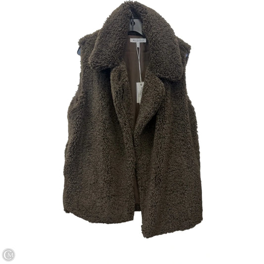 Vest Faux Fur & Sherpa By Workshop In Brown, Size: Xl