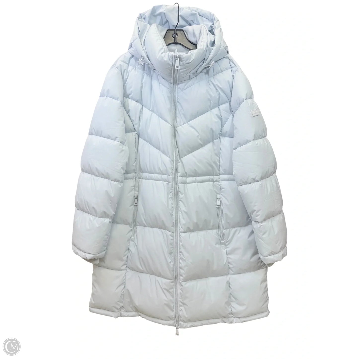 Coat Puffer & Quilted By Calvin Klein In Blue, Size: Xxl