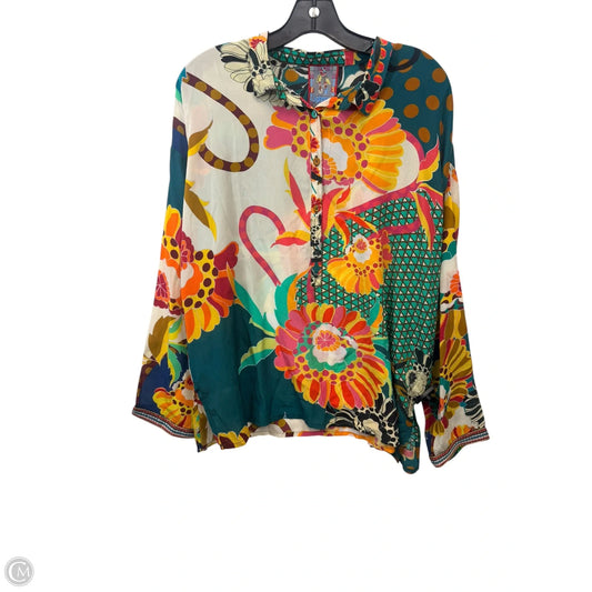 Top Long Sleeve By Johnny Was In Multi-colored, Size: M