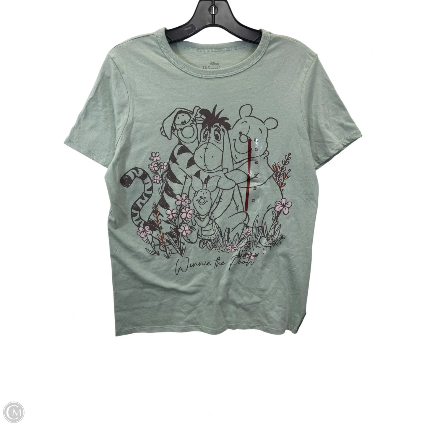 Top Short Sleeve Basic By Disney In Green, Size: Xs