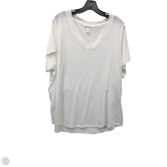 Athletic Top Short Sleeve By Athleta In White, Size: 2x
