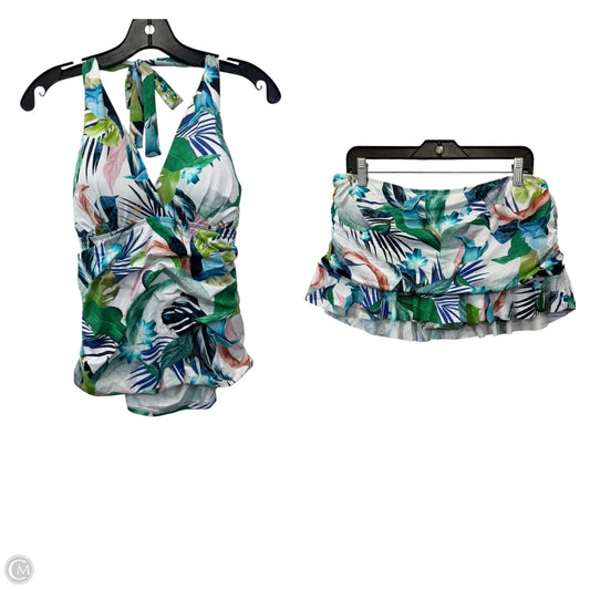 Swimsuit 2pc By La Blanca In Tropical Print, Size: Xl