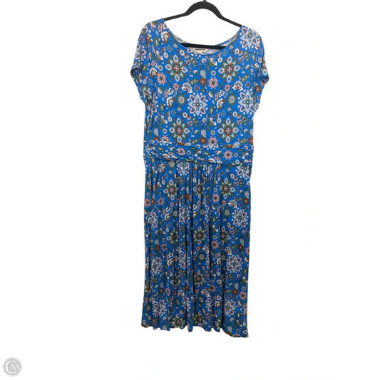 Dress Casual Midi By Boden In Floral Print, Size: L