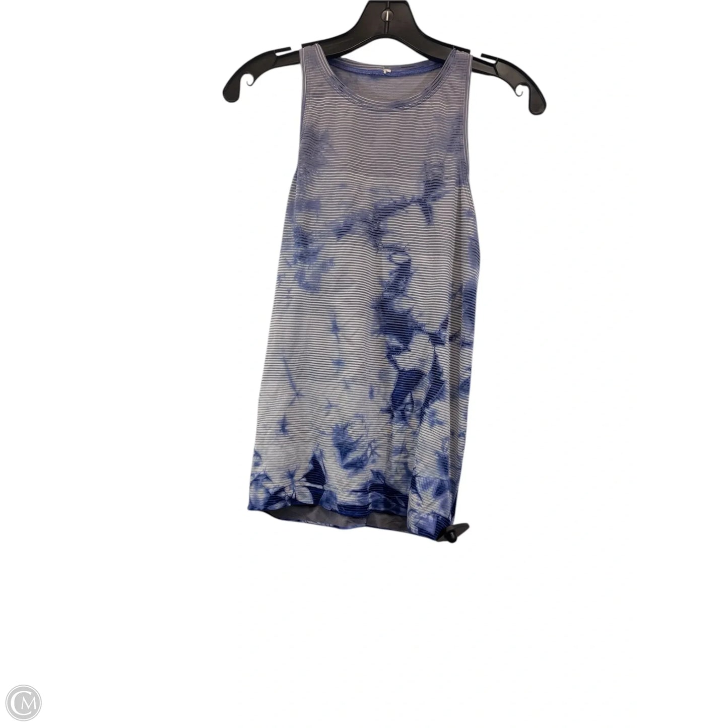 Athletic Tank Top By Lululemon In Blue & White, Size: 8