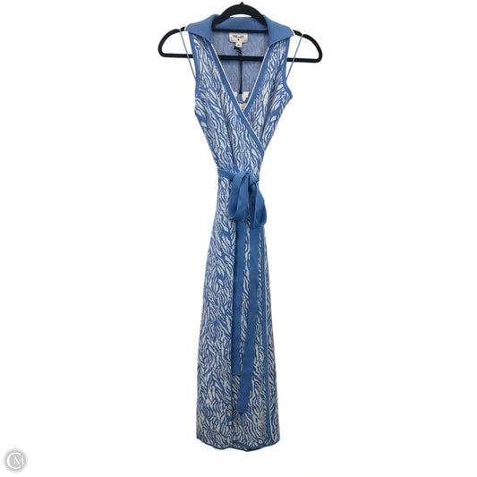Dress Designer By Diane Von Furstenberg In Blue & White, Size: M