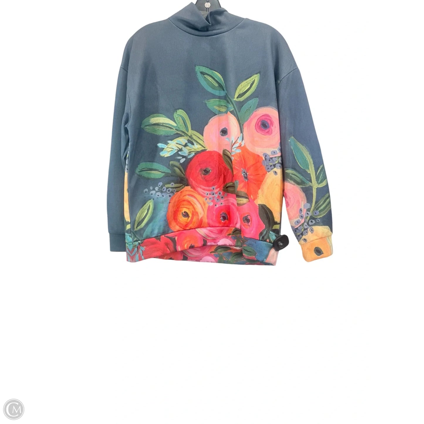 Top Long Sleeve In Black & Pink, Size: L