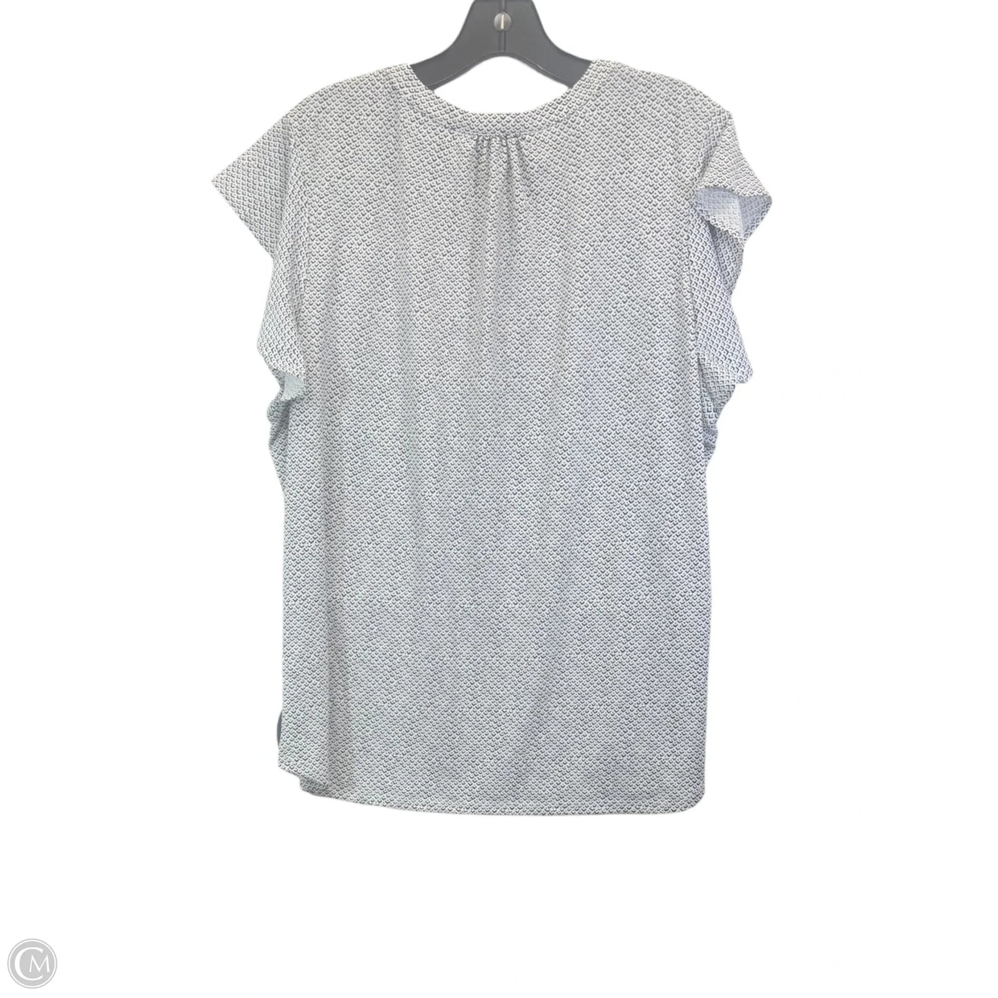 Top Short Sleeve By Adrianna Papell In Black & White, Size: Xl