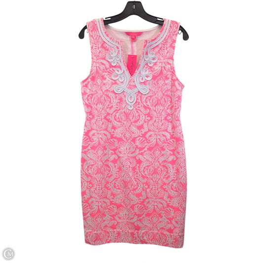 Dress Designer By Lilly Pulitzer In Pink & White, Size: M