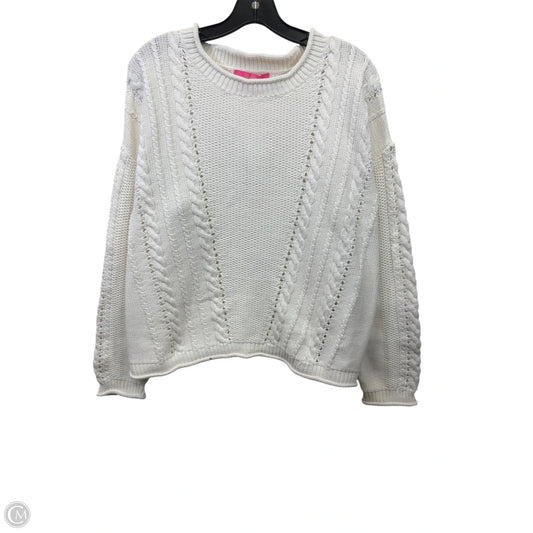 Sweater Designer By Lilly Pulitzer In White, Size: Xl