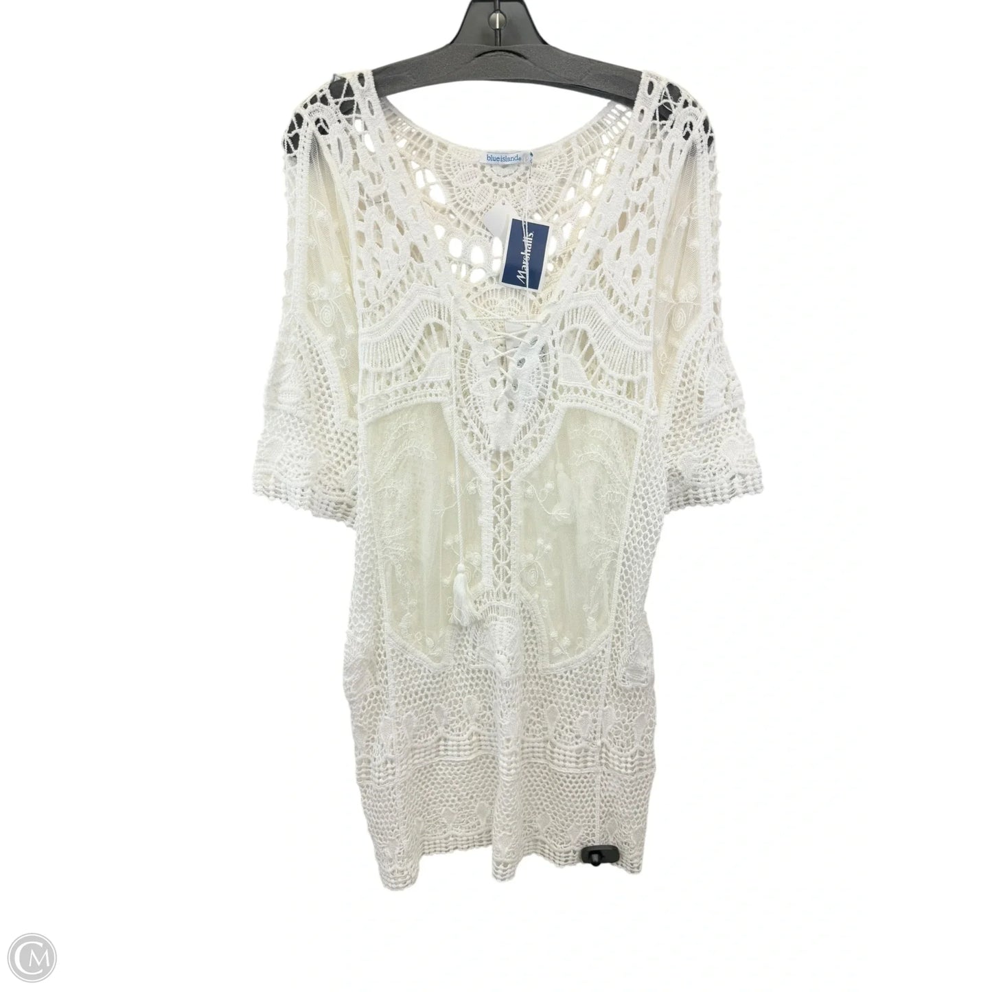 Swimwear Cover-up By Blue Island In White, Size: M