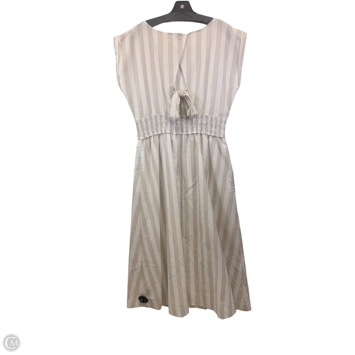 Dress Casual Maxi By Mila Mae In Tan & White, Size: L