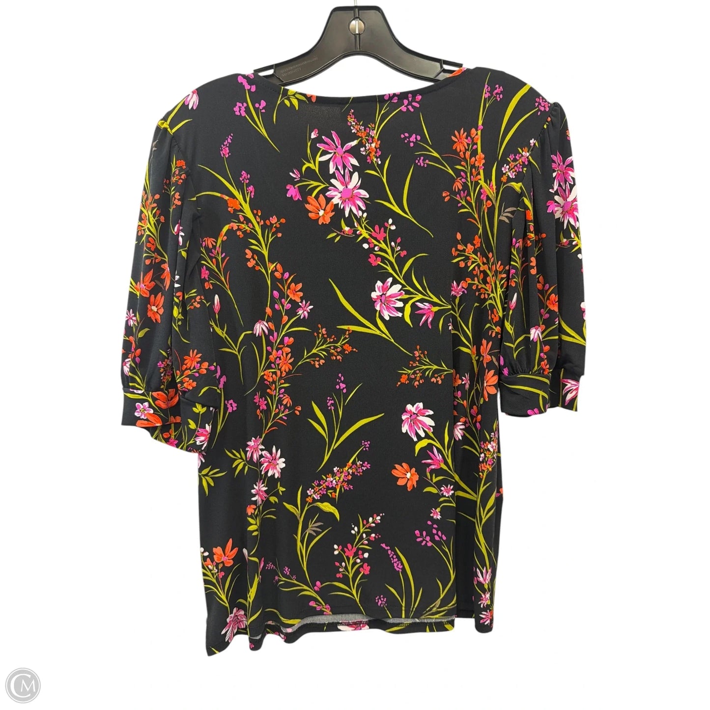 Top Short Sleeve By Cece In Black & Orange, Size: Xl