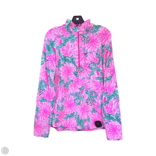 Top Long Sleeve Designer By Lilly Pulitzer In Green & Pink, Size: Xl