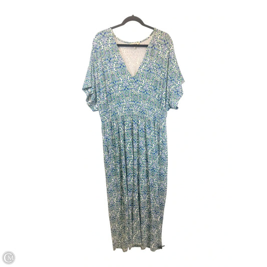 Dress Casual Maxi By Boden In Blue & Green, Size: Xl