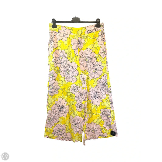 Pants Linen By C And C In Pink & Yellow, Size: L