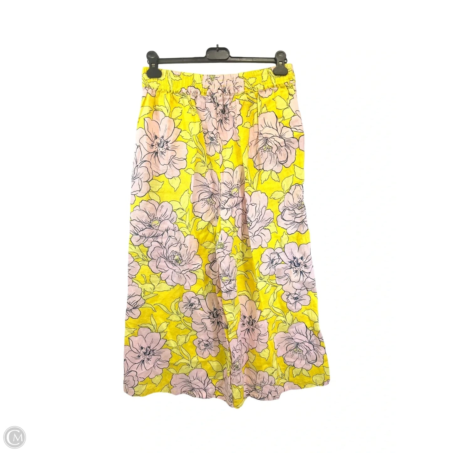 Pants Linen By C And C In Pink & Yellow, Size: L