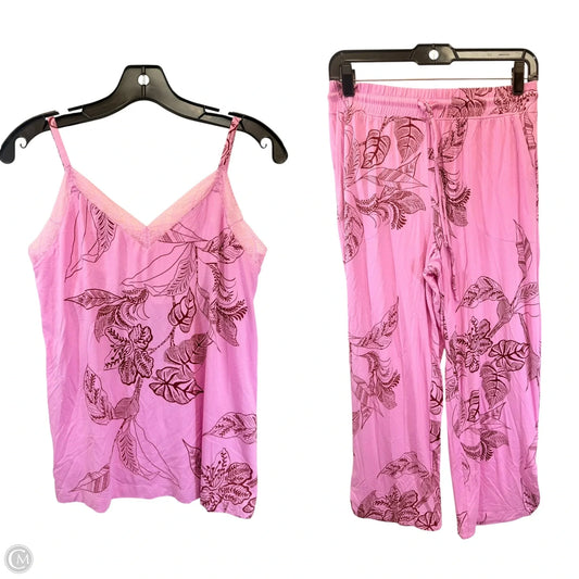 Pajamas 2pc By Soma In Tropical Print, Size: S