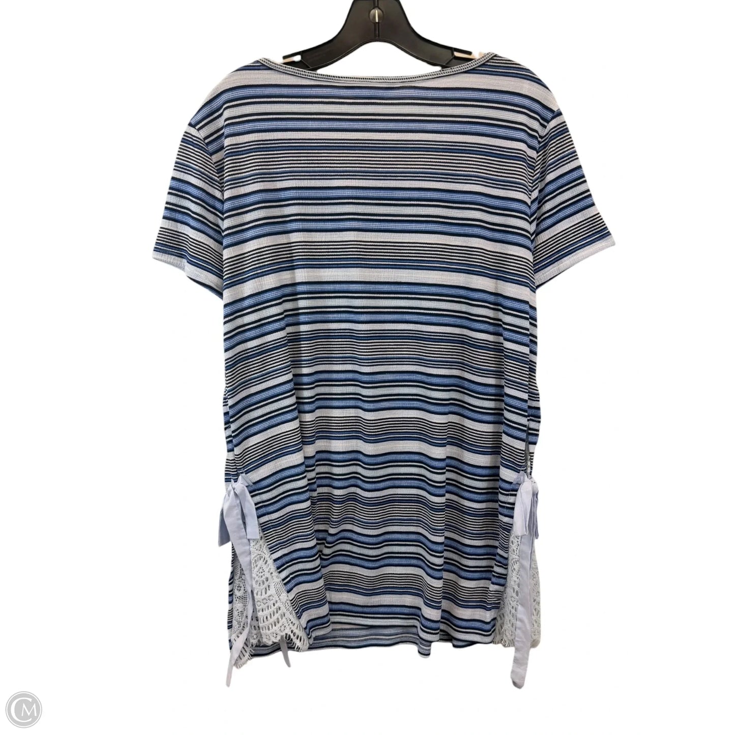 Top Short Sleeve By Lc Lauren Conrad In Striped Pattern, Size: Xl