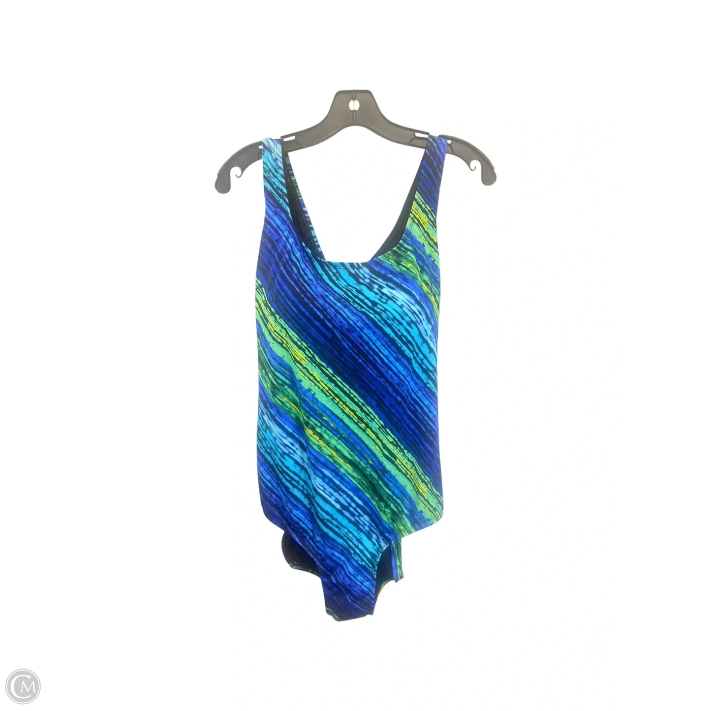 Swimsuit By Swimsuits For All In Blue & Green, Size: 2x