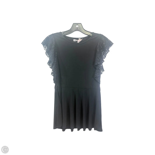 Top Short Sleeve By Miss Donna In Black, Size: L