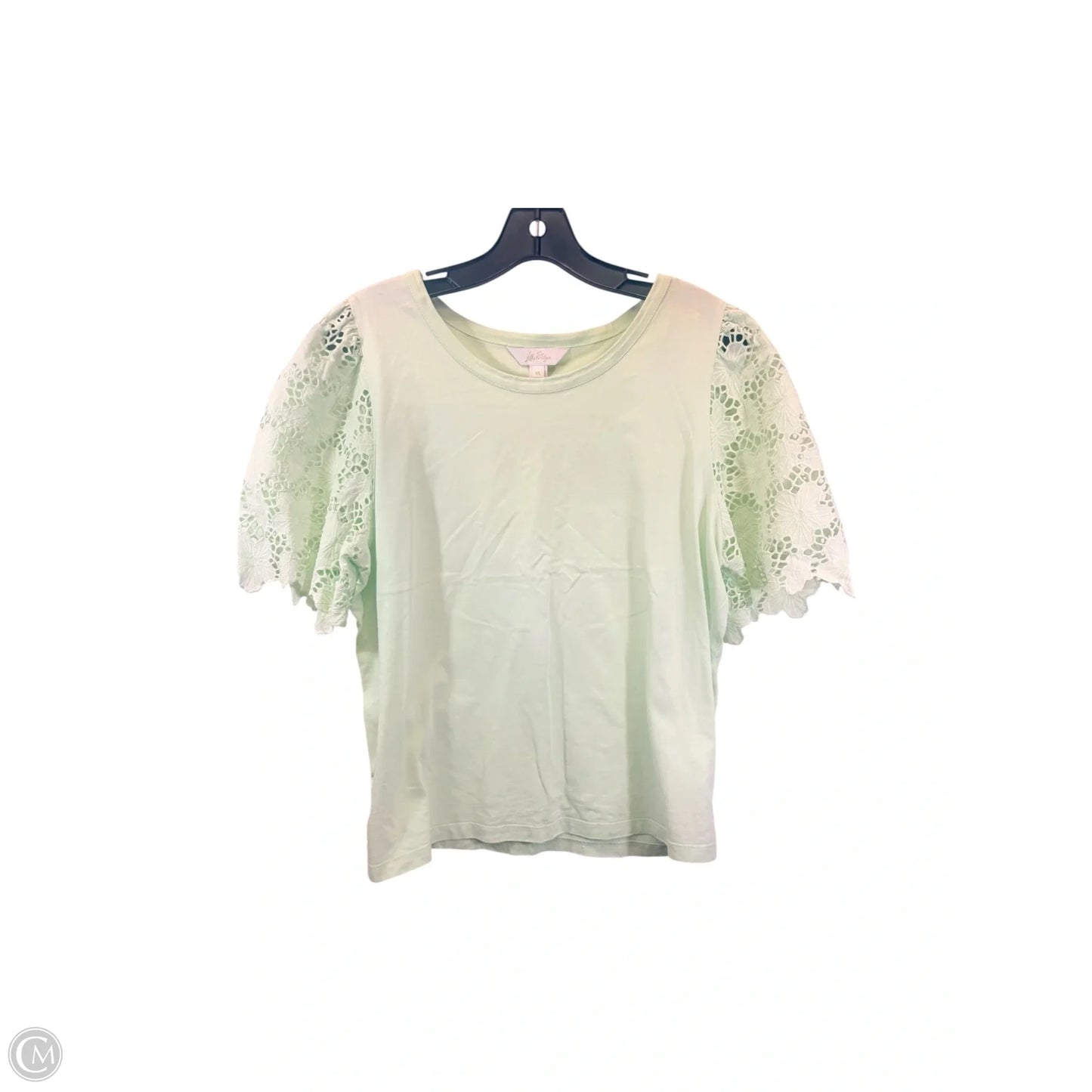 Top Short Sleeve Designer By Lilly Pulitzer In Green, Size: Xl