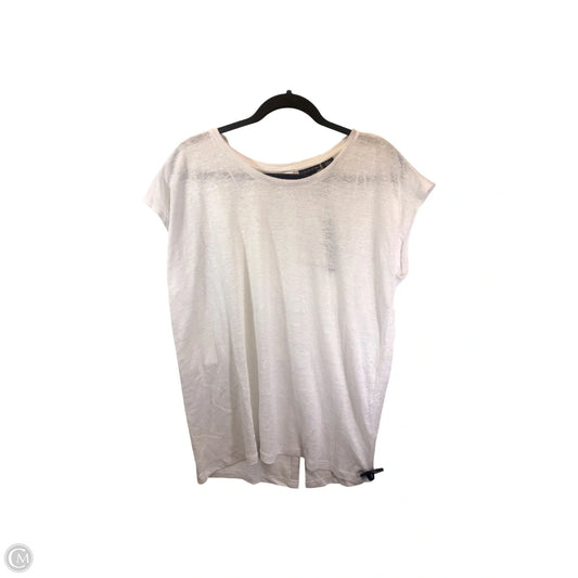 Top Short Sleeve By Tahari In White, Size: Xl