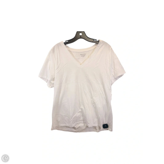 Top Short Sleeve Basic By Banana Republic In White, Size: Xl
