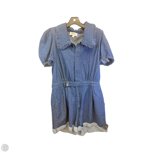 Romper By &merci In Blue Denim, Size: M