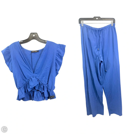 Pants Set 2pc By FancyInn In Blue, Size: L