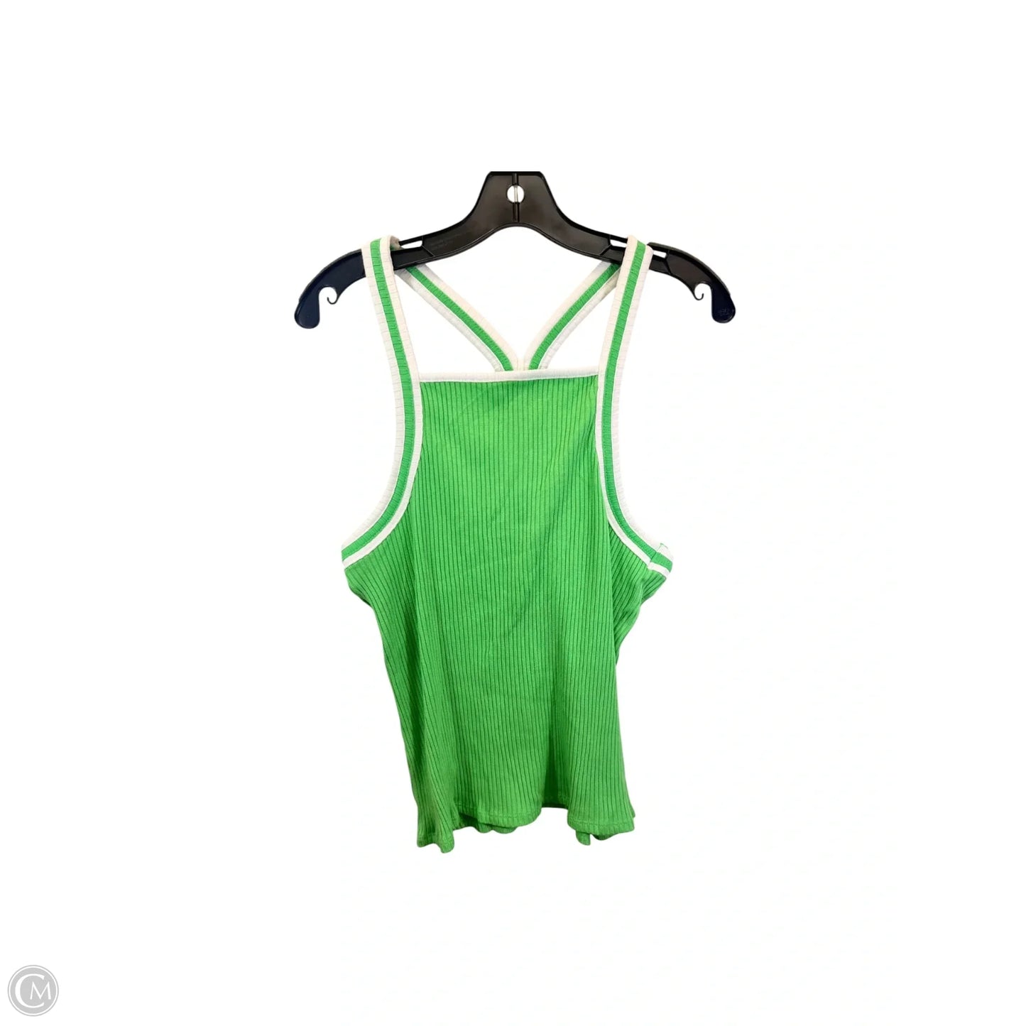 Tank Top By Anthropologie In Green & White, Size: Xl