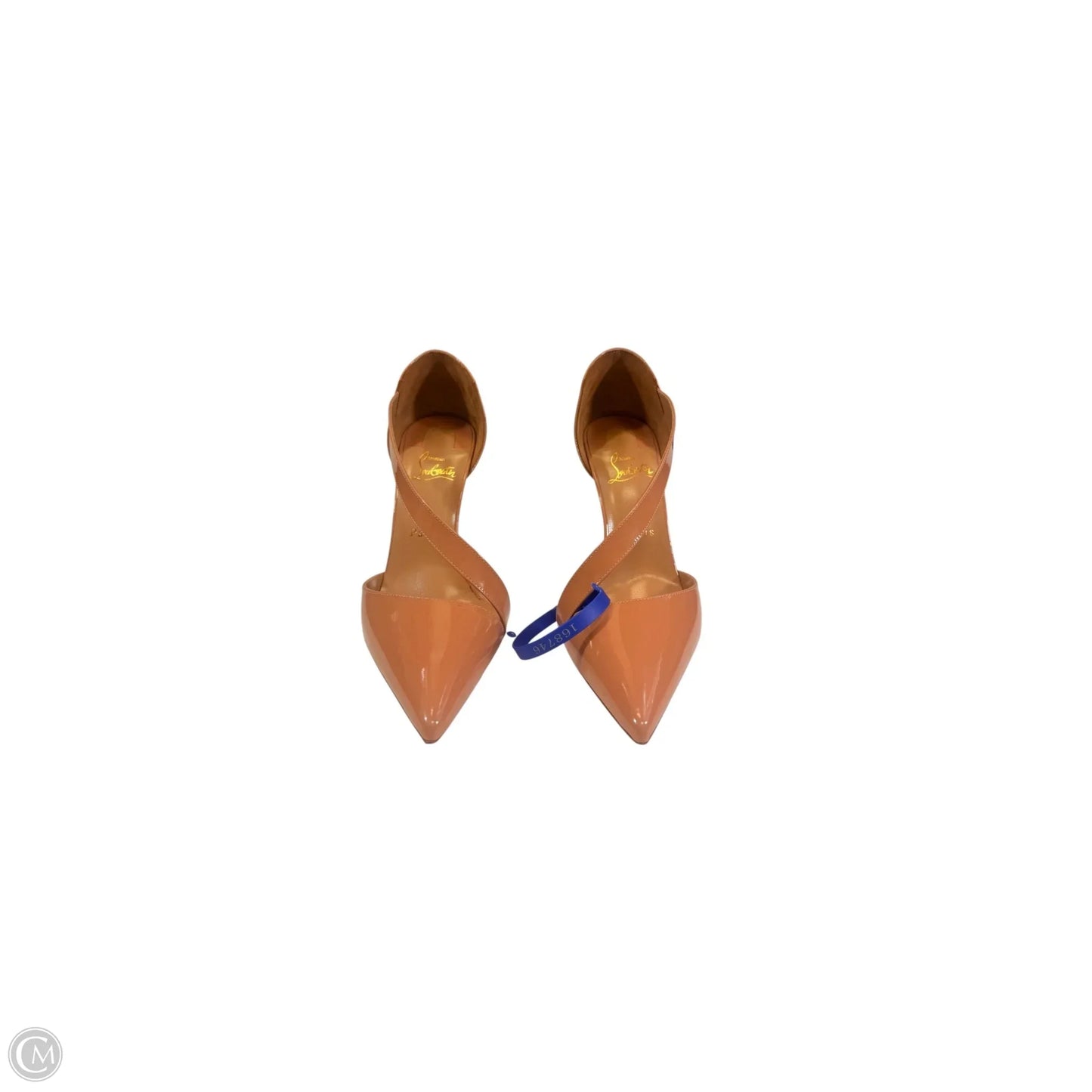 Shoes Luxury Designer By Christian Louboutin In Tan, Size: 9