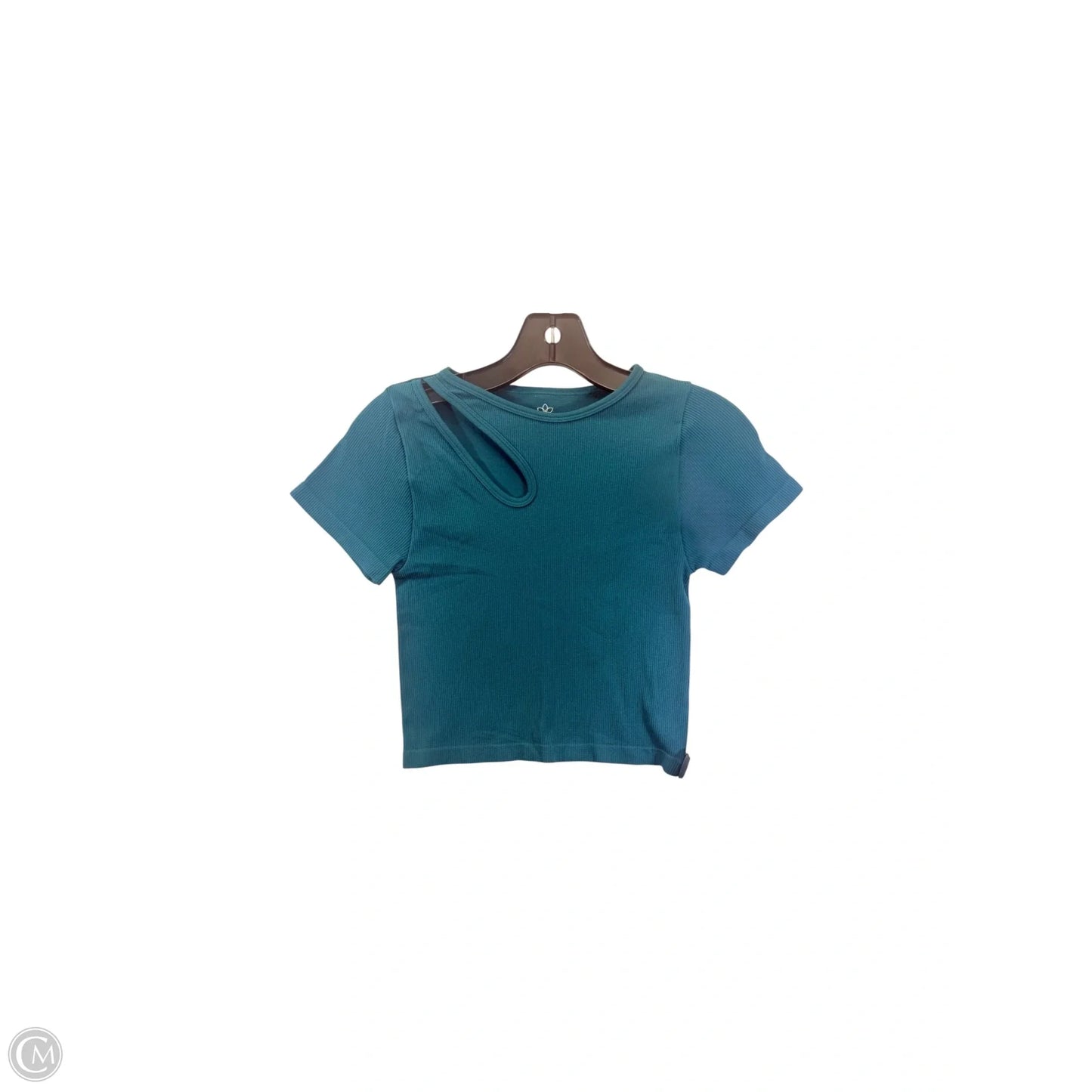 Top Short Sleeve Basic By Aura In Green, Size: M