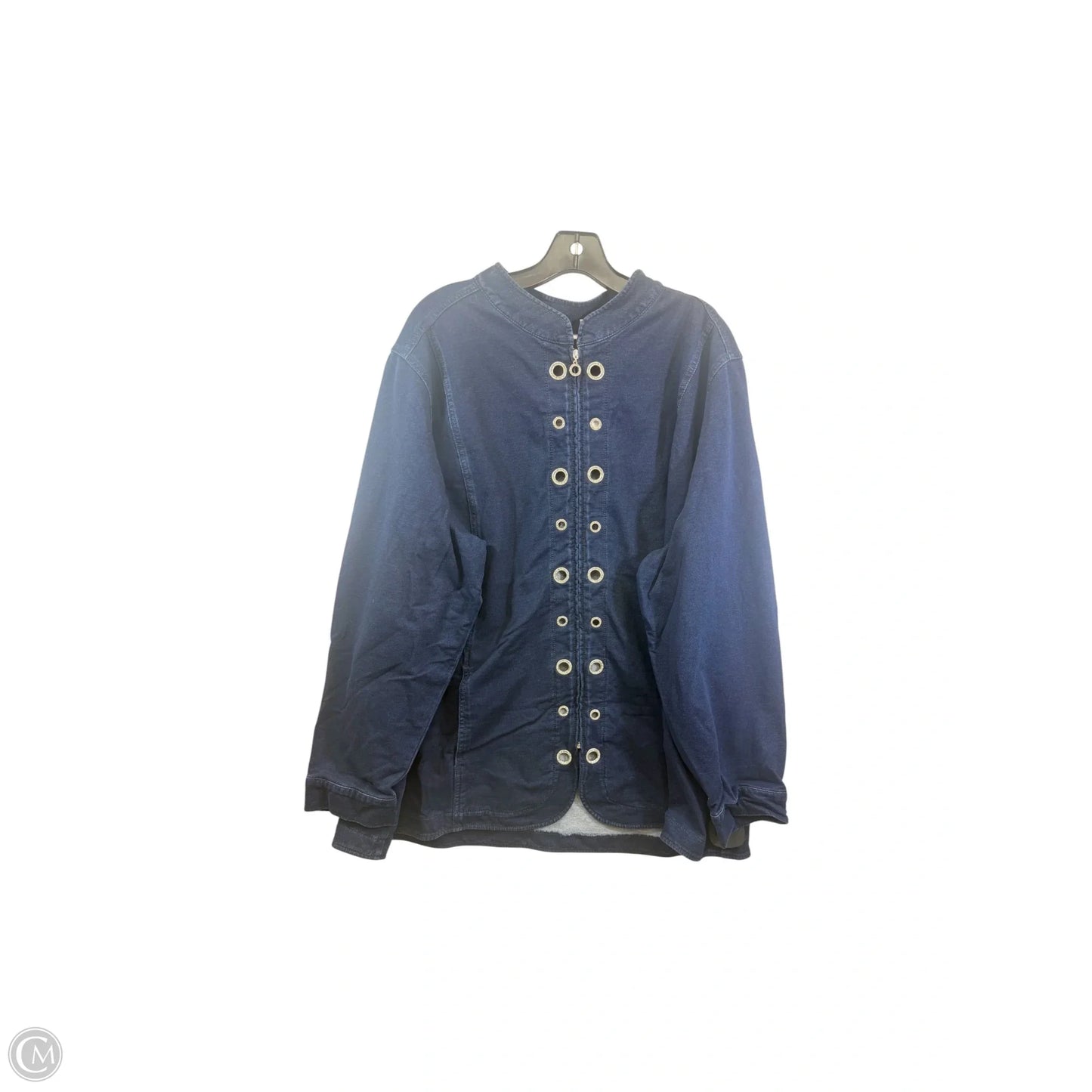 Jacket Denim By Quaker Factory In Blue Denim, Size: 3x