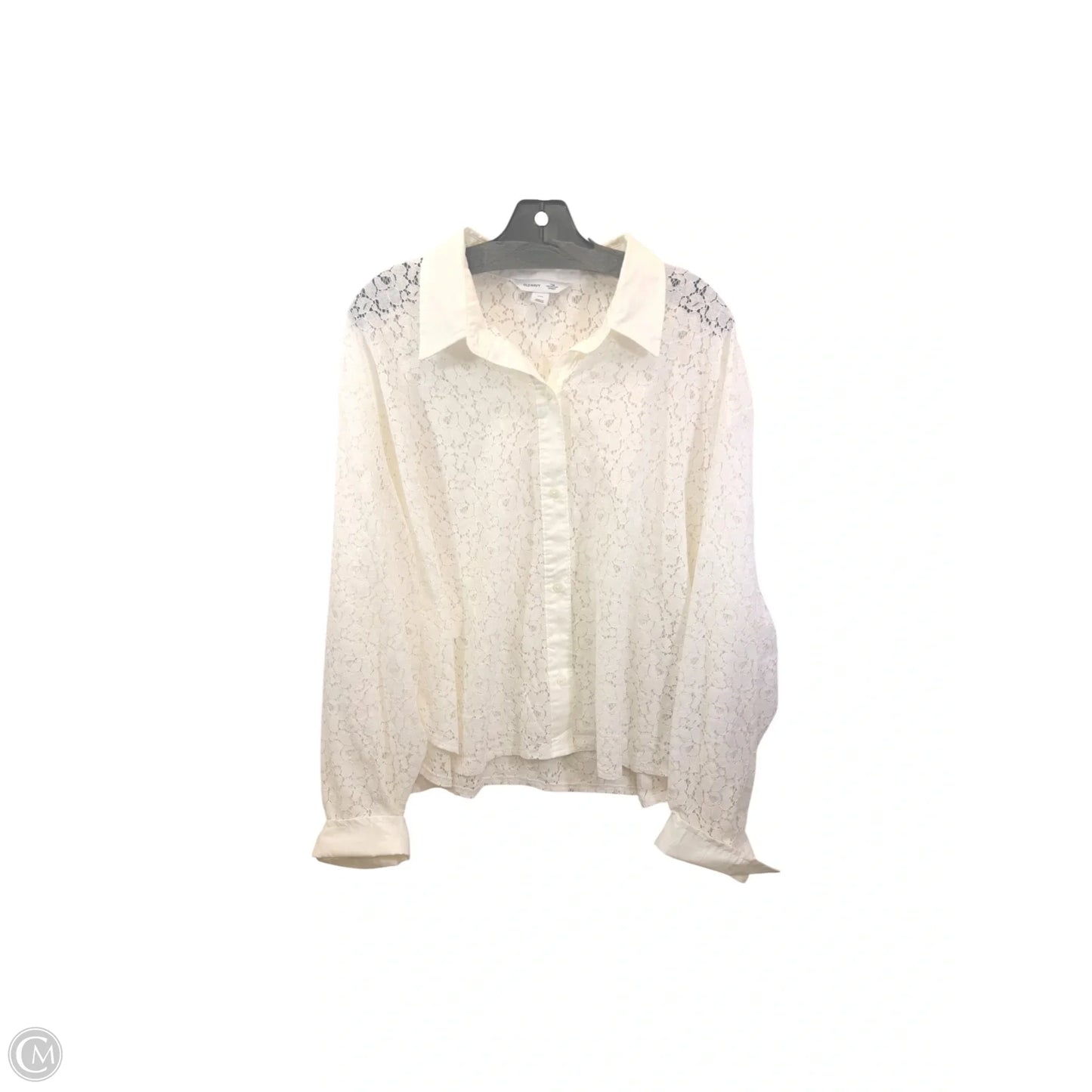 Top Long Sleeve By Old Navy In Cream, Size: Xxl