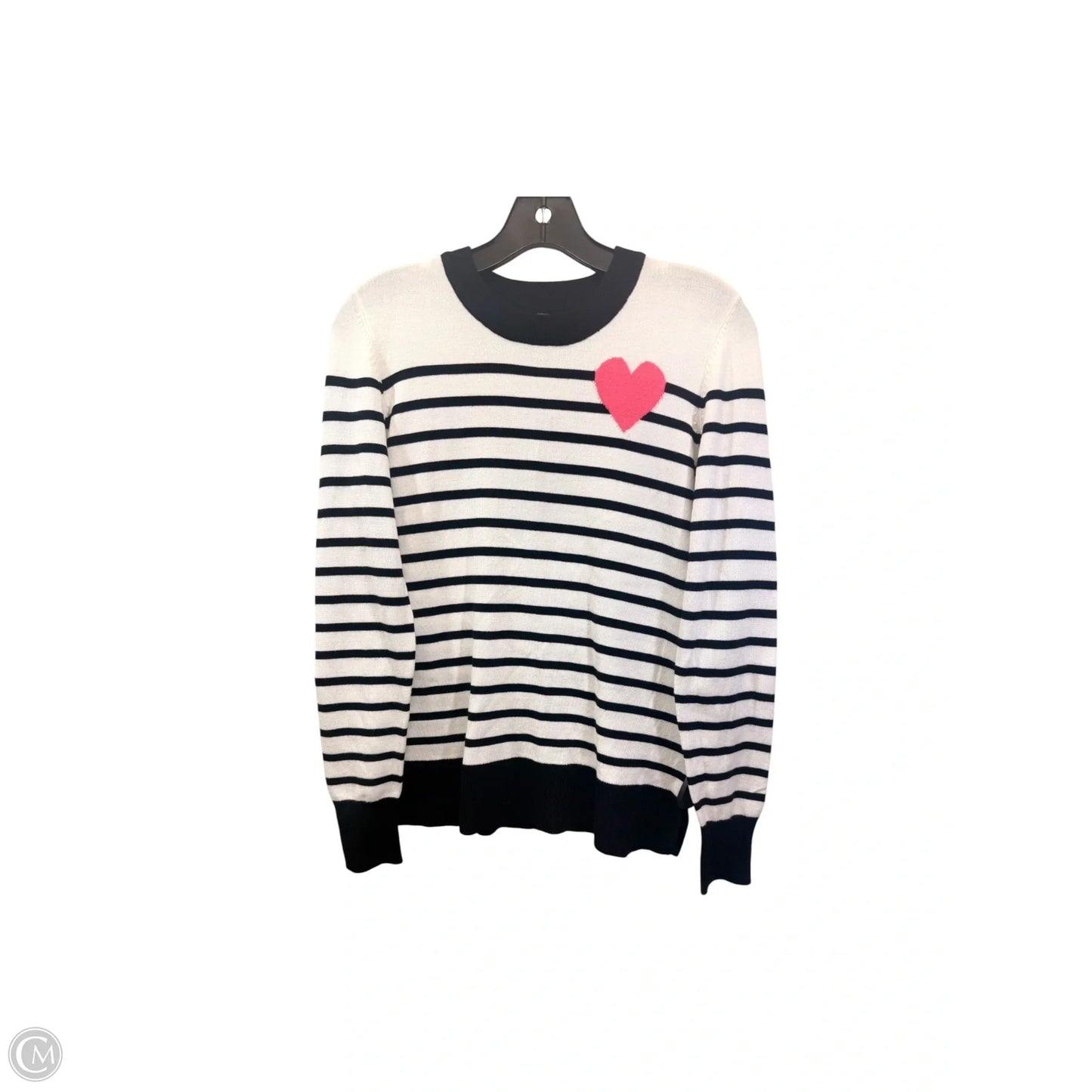 Top Long Sleeve By Marled In Black & White, Size: Xs