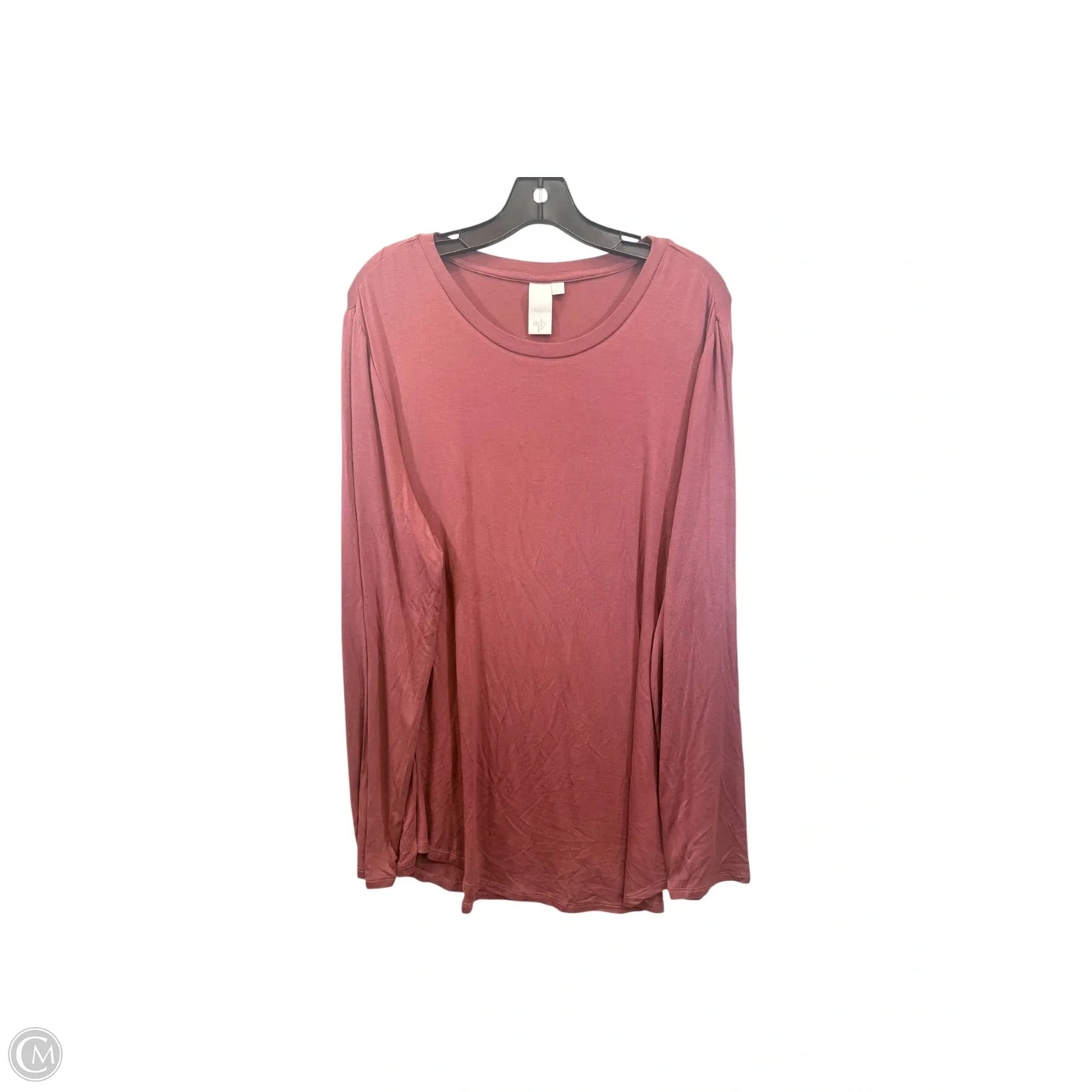Top Long Sleeve Basic By Ady P In Pink, Size: Xl