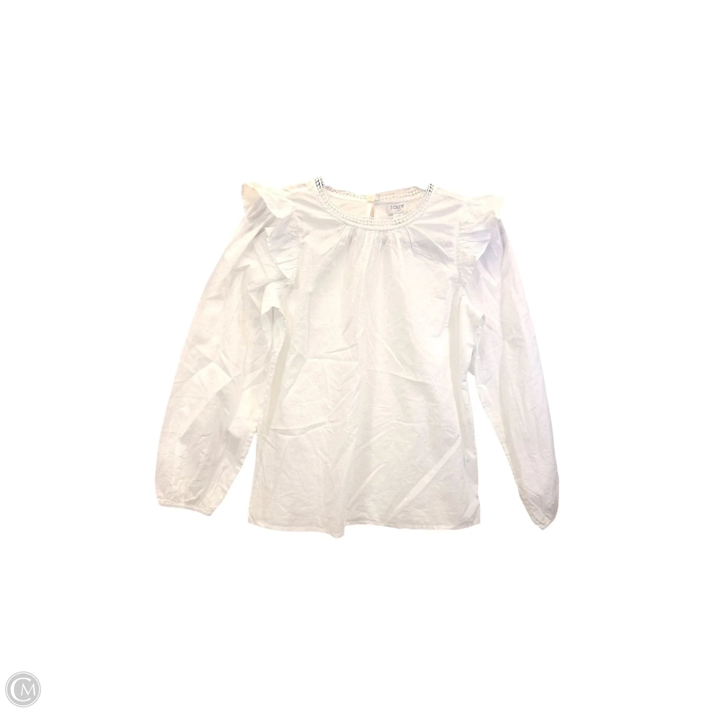 Top Long Sleeve By J. Crew In White, Size: Xxs
