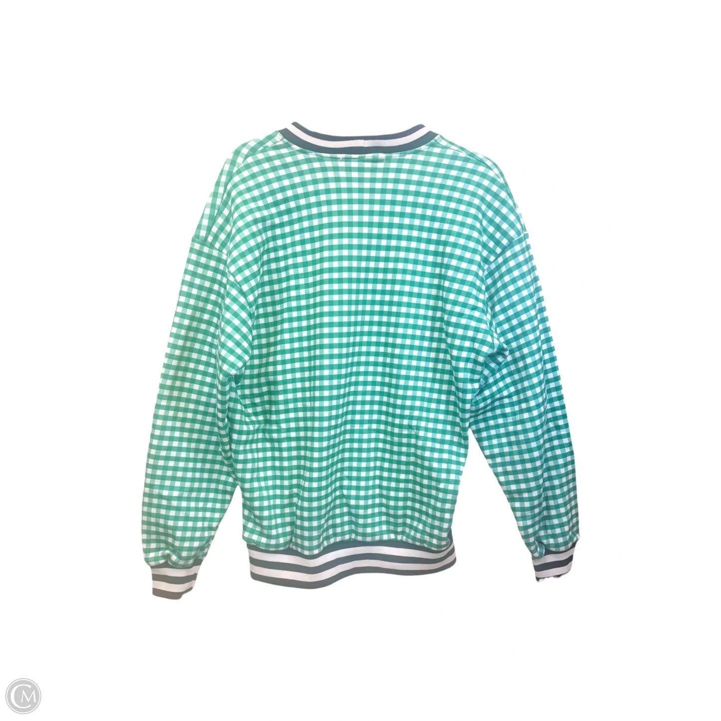 Sweatshirt Crewneck By Cma In Green & White, Size: M