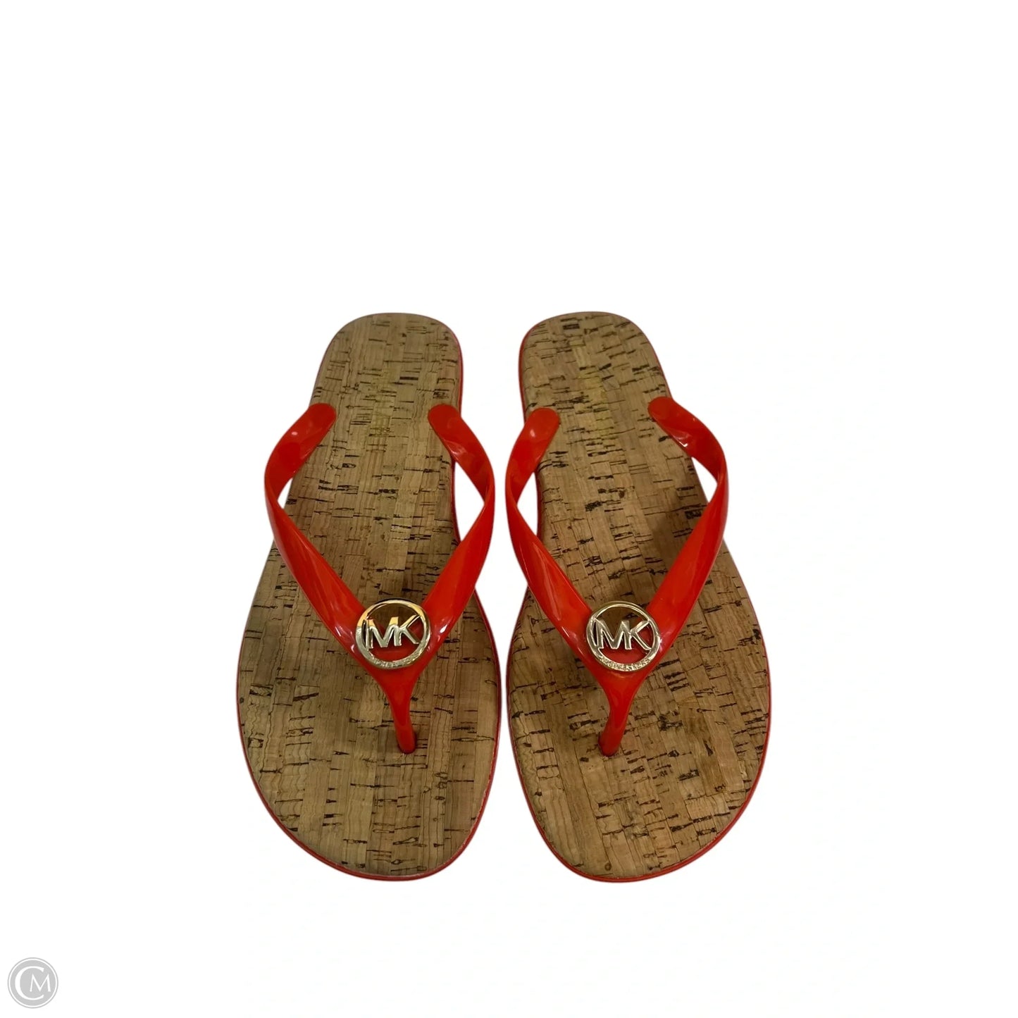 Sandals Flip Flops By Michael Kors In Orange, Size: 7.5