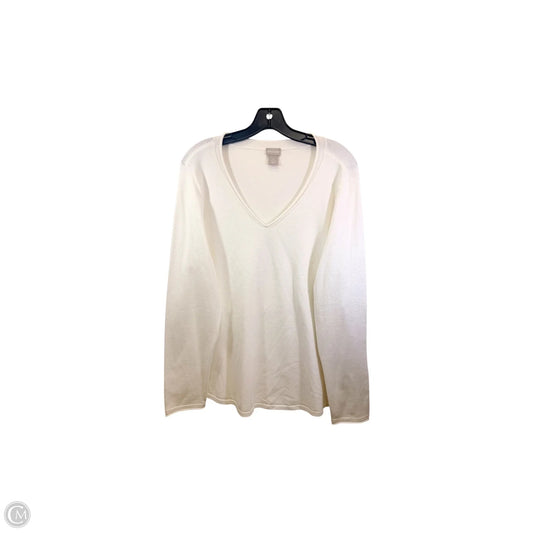 Top Long Sleeve By Chicos In White, Size: 2