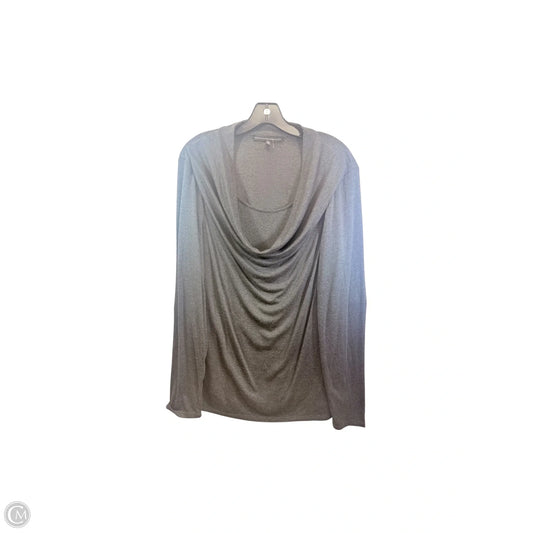 Top Long Sleeve By White House Black Market In Grey, Size: Xl