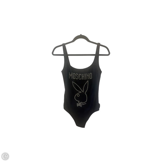 Swimsuit Designer By Moschino In Black & Silver, Size: Xs