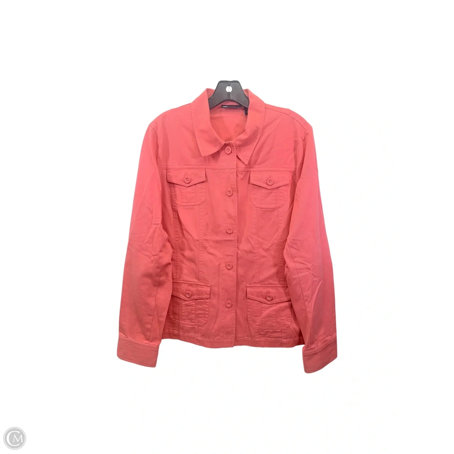 Jacket Denim By Realivity Carsons In Peach, Size: Xl