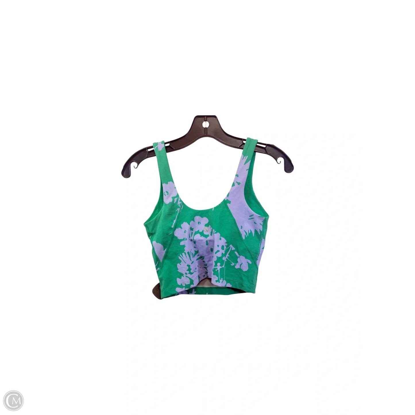 Athletic Bra By Lululemon In Green & Purple, Size: 4