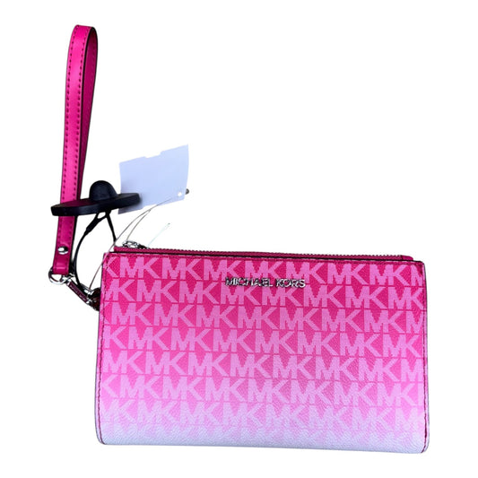 Wristlet Designer By Michael Kors In Pink & White, Size:Large