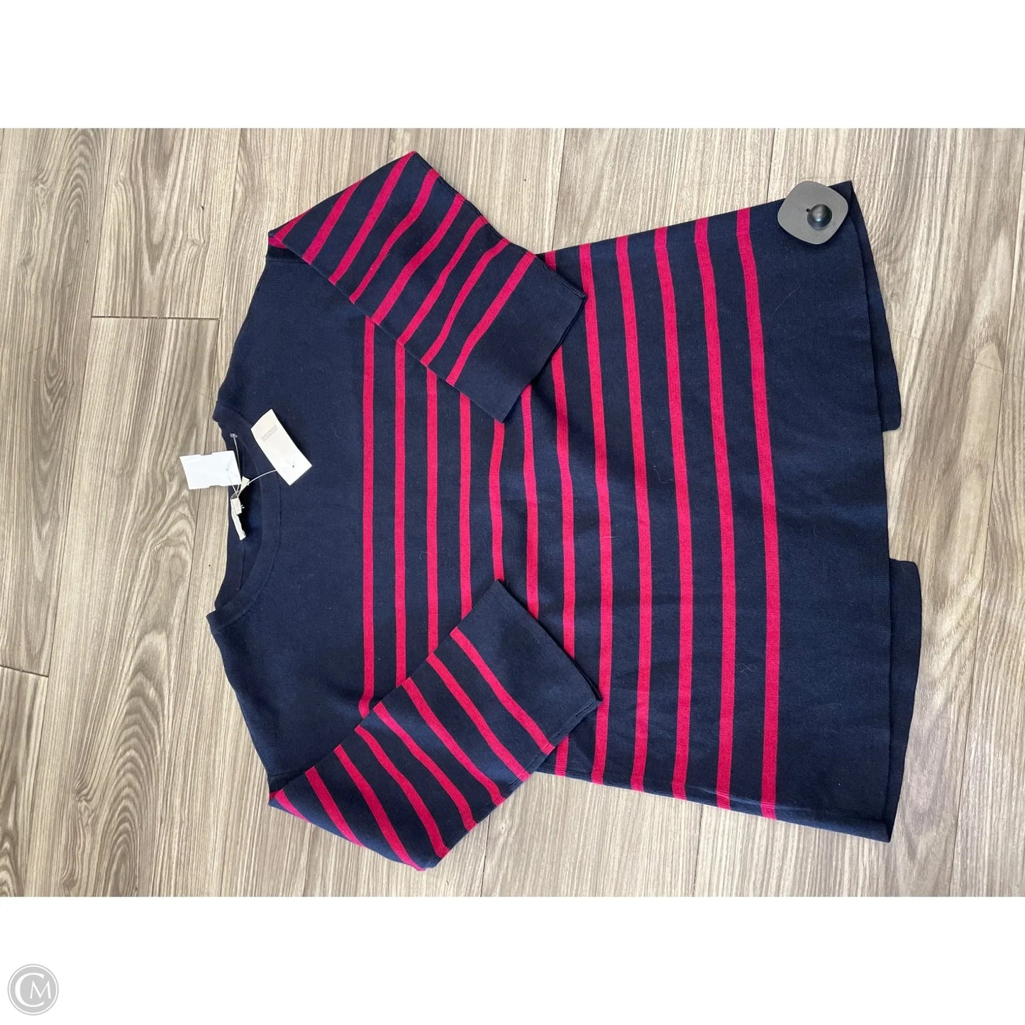 Top 3/4 Sleeve By Loft In Blue & Pink, Size: S