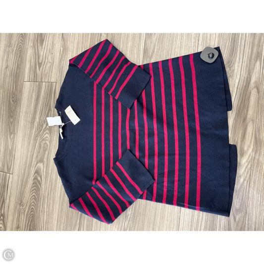 Top 3/4 Sleeve By Loft In Blue & Pink, Size: S