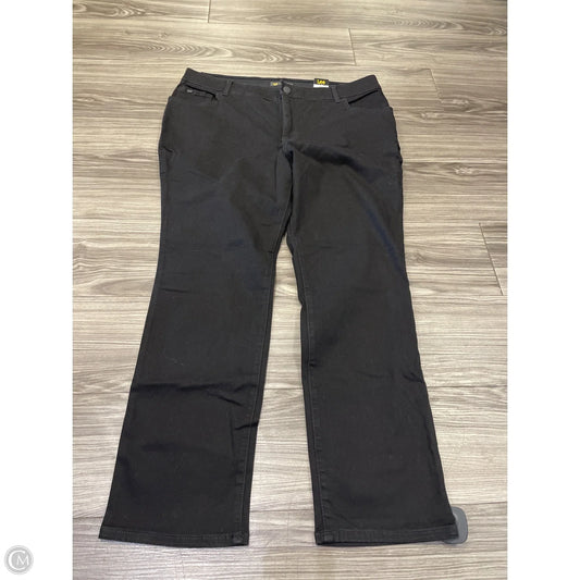 Jeans Straight By Lee In Black, Size: 18