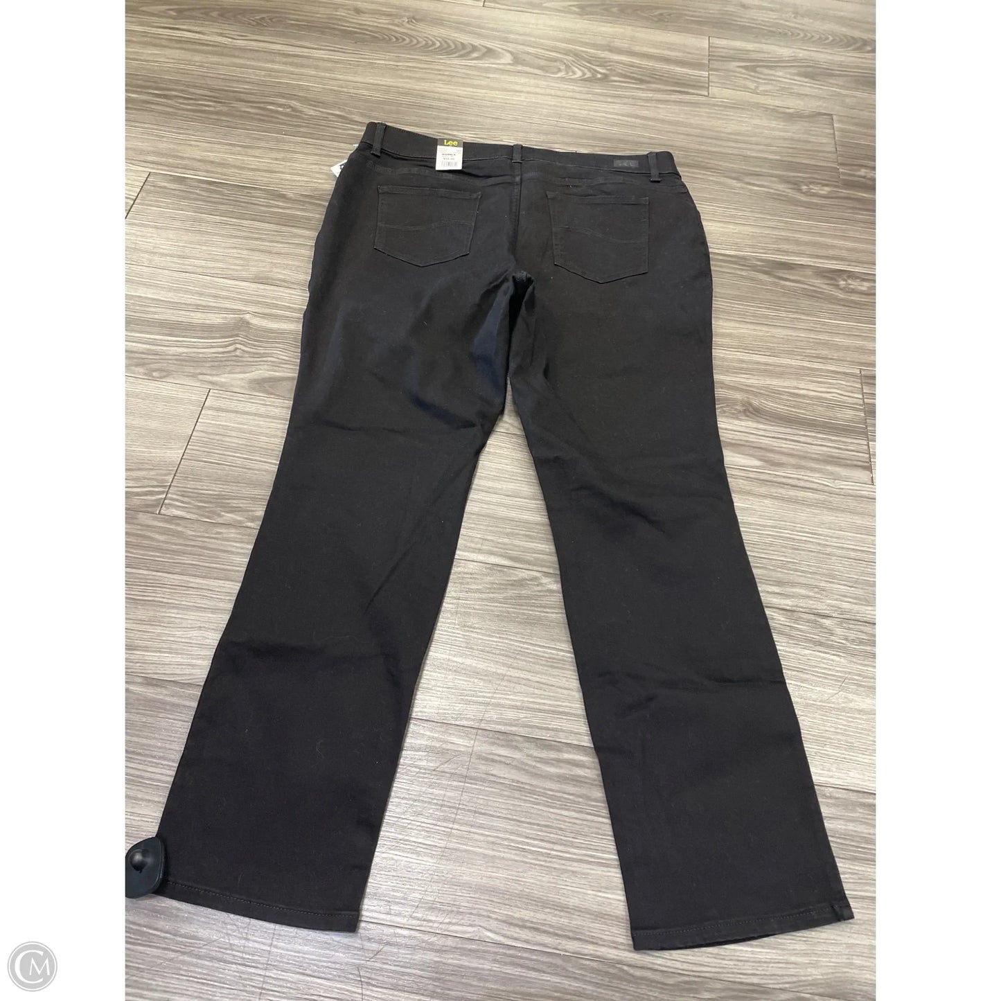 Jeans Straight By Lee In Black, Size: 18